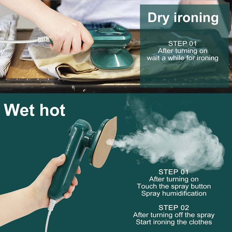 Portable Mini Steam & Dry Iron – Travel-Friendly Clothes Press