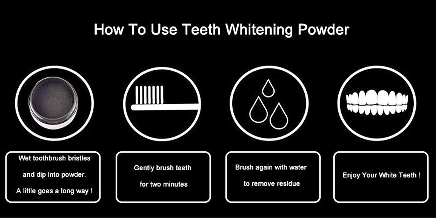 Natural Charcoal Teeth Whitening Powder