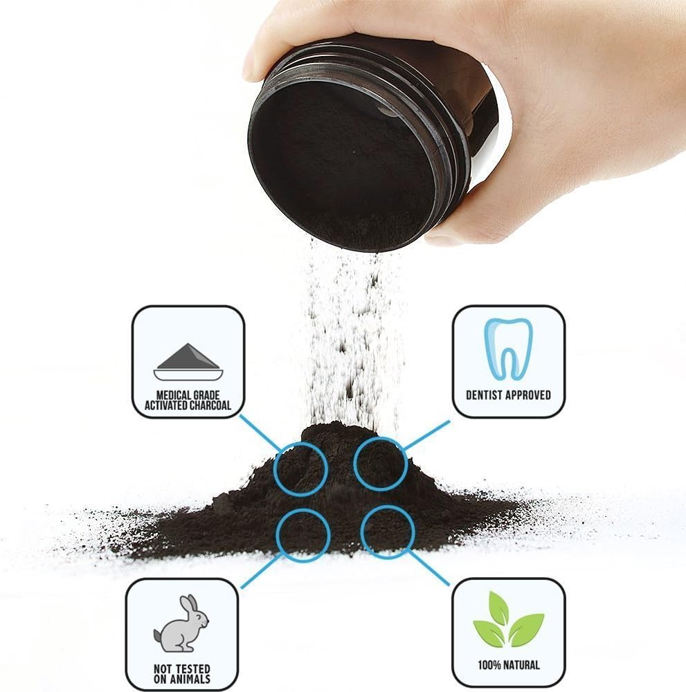 Natural Charcoal Teeth Whitening Powder
