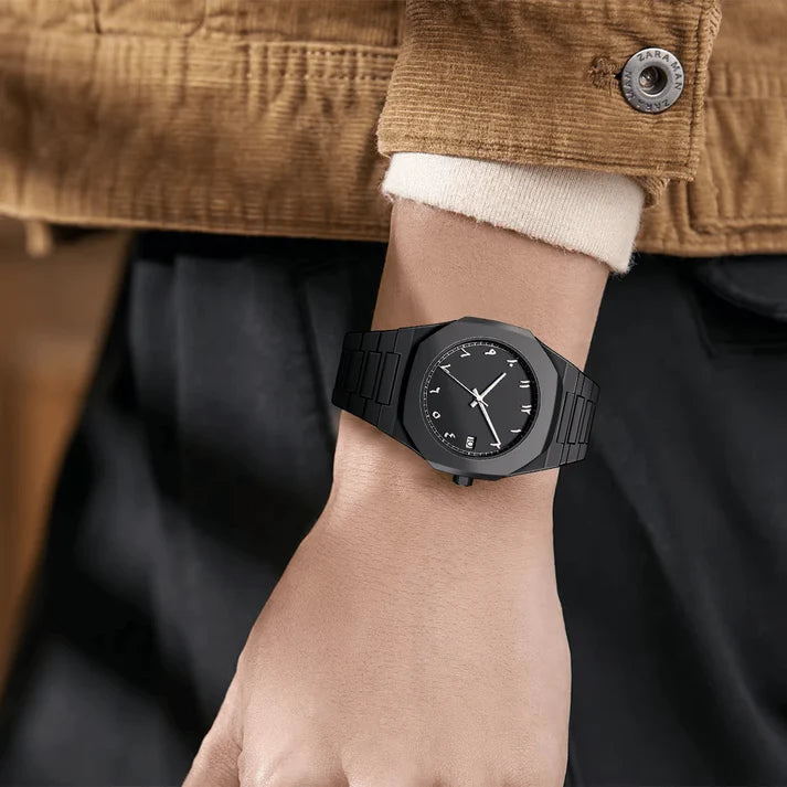 Luxury Stainless Steel Arabic Numeral Watch – Everyday & Formal Wear